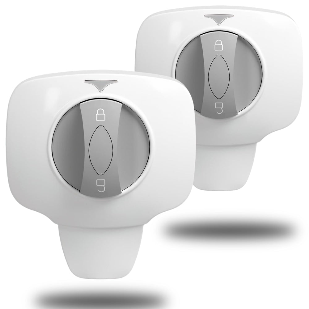 ZENTIVOR oven lock two-pack close-up showing secure latch for childproofing kitchen