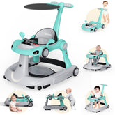 Zenvory 6-in-1 foldable baby walker front view supports growing mobility safely