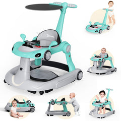 Zenvory 6-in-1 foldable baby walker front view supports growing mobility safely
