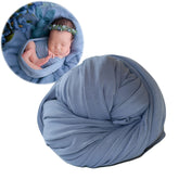 Zeroest newborn wrap blue wrap-unstretched shows ample room for cozy poses