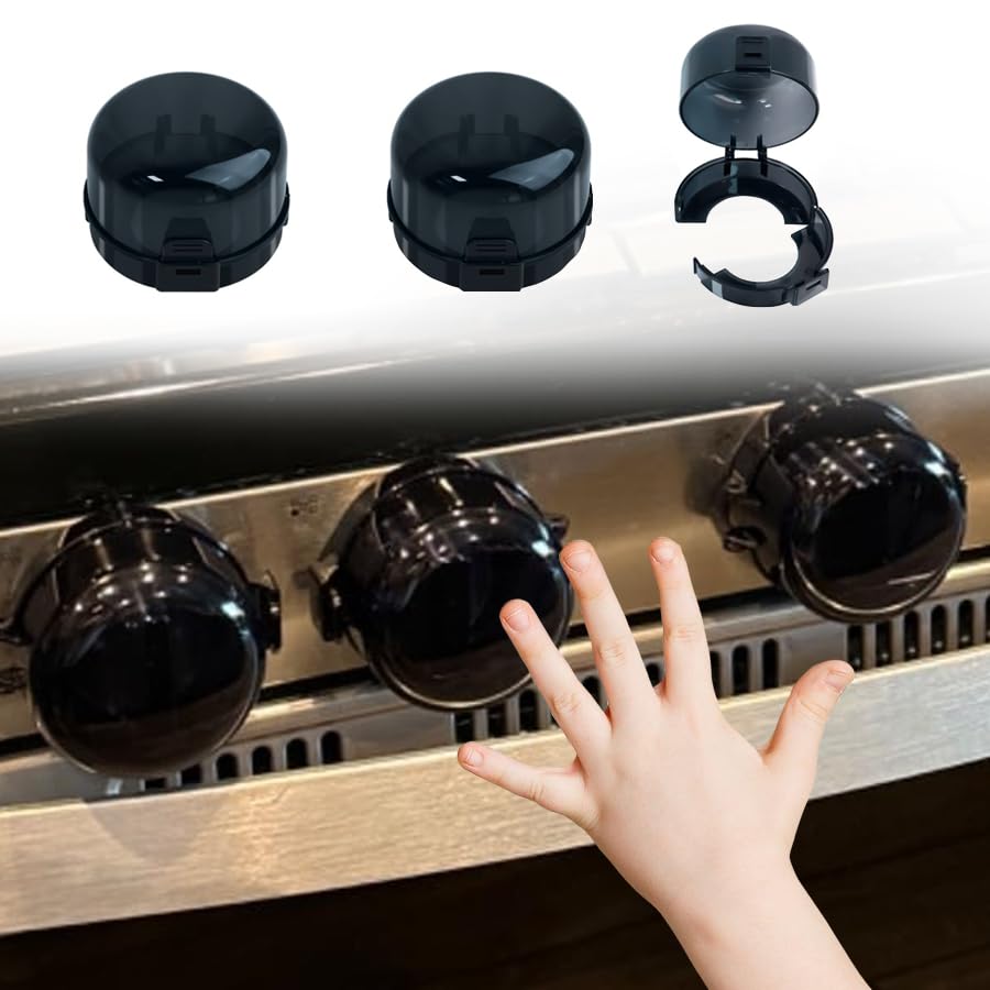 ZESHUI stove knob covers with push-down twist for quick childproofing of gas stoves