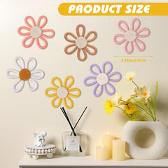 Zeyune boho nursery daisy wall hangings add texture to bedrooms with woven cotton rope