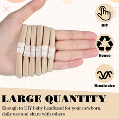 Zeyune baby craft bows with nylon headbands for customized outfits.