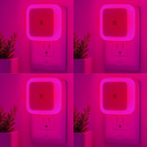 zezhou night light four-pack pink plug-in wall provides gentle ambient lighting for hallways