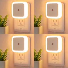 ZEZHOU night light plugged into the wall provides gentle ambient guidance.