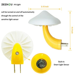 ZEZHOU warm white mushroom light creates cozy bedroom ambiance