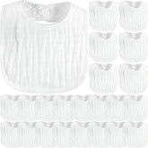 Zhanmai 20-pack muslin bibs laid flat for quick daily use and organization