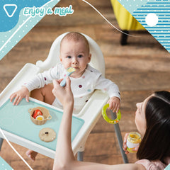 Zhehao Montessori placemats in light blue, durable and travel-friendly