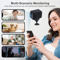 ZHENHAN 1440P mini camera motion detection alerts with real-time notifications