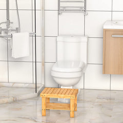 Zhuoyue wooden step stool in shower used as foot rest