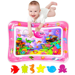 ZHUYNXIR tummy time water mat pink sea world sensory play