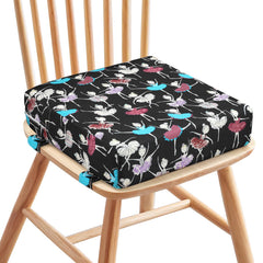 Zicac portable high chair seat pad front view shows sturdy support for family meals.