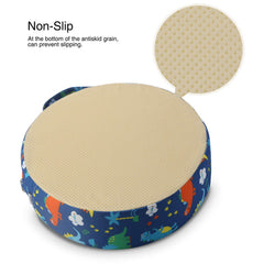 Zicac round cushion provides comfortable seating during family meals.
