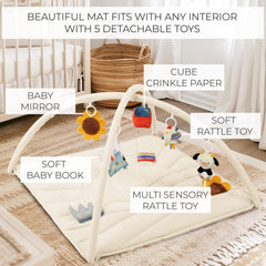 ZICOTO 35x35 inch baby play mat ready for spacious exploration.