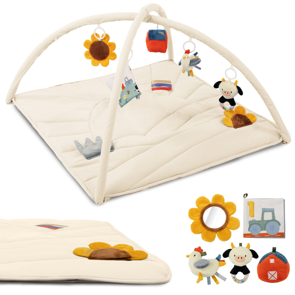 ZICOTO beautiful baby play gym cover showing cozy, tummy-time ready design.