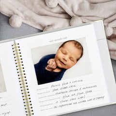 ZICOTO memory book pages with milestone prompts to guide memory capture