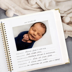 ZICOTO keepsake memory book spine with sturdy binding for easy year by year memories