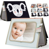 ZICOTO Soft Tummy Time Book front view promotes early visual focus.