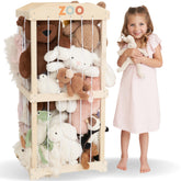 ZICOTO stuffed animal storage open front view keeps plush toys accessible