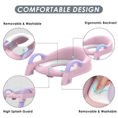 Zieyeen potty trainer includes deepened splash guard to minimize spills