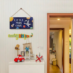 ZIEYOMI Little Man Cave Sign wooden plaque showcases natural wood texture for durable, stylish decor