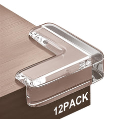Zigdiptek corner protectors 12-pack in clear view protecting furniture edges