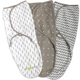 Ziggy Baby ultra-grey swaddle blanket shows snug, breathable comfort.