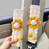 Zigihos cute flower seatbelt cover sunflower 2-pack on car seat belt