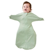 ZIGJOY baby transitional swaddle with arm sleeves promotes secure sleep and self-soothing.
