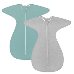 ZIGJOY Shark-Fin swaddle front view shows breathable bamboo fabric for comfort.