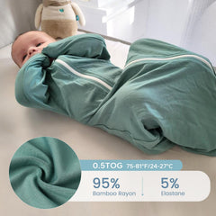 ZIGJOY Shark-Fin swaddle side view highlights roomy hip area for natural movement.