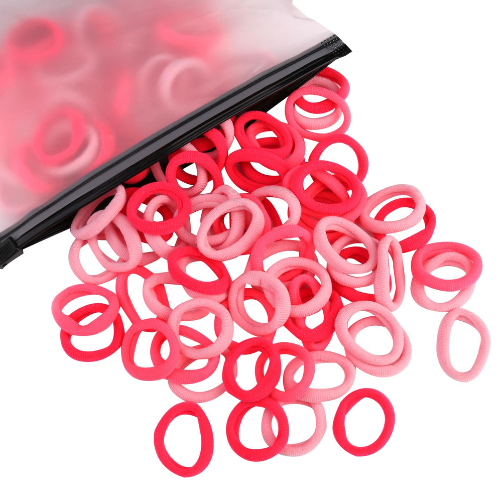 Zingso 100 Pcs Baby Hair Ties in zipper bag for organized styling