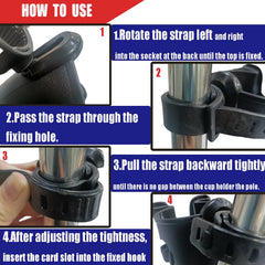 Zinmilin cup holder mounted on stroller bars for on-the-go coffee
