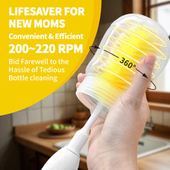ZIOXX travel bottle cleaner kit includes nipple and straw brushes for complete cleaning.