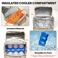 ZIOZERTT mesh side pockets for organized accessories on travel days.