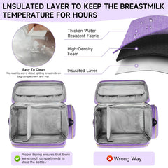 ZIOZERTT Spectra bag insulated compartment keeps contents temperature-ready