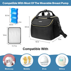 ZIOZERTT bag showing insulated compartment for keeping milk cool