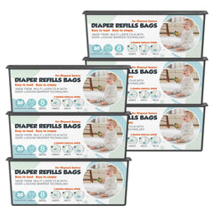 Zippland Genie Easy Roll refill bag ready for use, sealing odor and keeping the nursery fresh