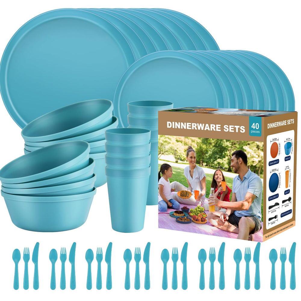 ZIVONA 40-piece unbreakable dinnerware set for kids β durable, toddler-friendly.