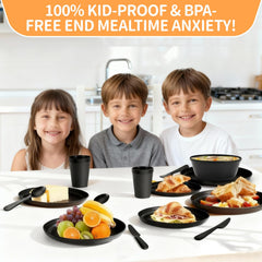 ZIVONA kids plates, bowls, cups image β BPA-free and easy to clean, safe meals.