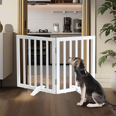 ZJSF dog gate folded for compact storage demonstrates collapsible design