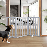 ZJSF freestanding dog gate with cedar wood for durable room separation