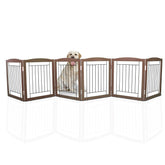 ZJSF freestanding foldable gate demonstrates six panels for flexible wide-space partition