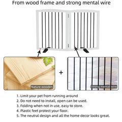 ZJSF puppy gate for household use—no drilling needed