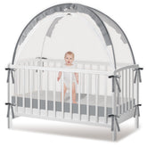 Zkaitoy Crib Tent close-up of breathable mesh for safe, cooling sleep.