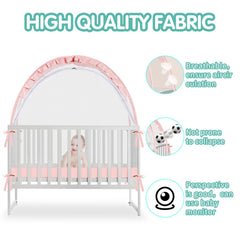 Zkaitoy Crib Tent dual-zipper design enables secure access