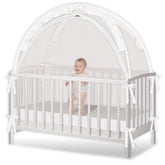 Zkaitoy Crib Tent pops up instantly for quick containment.