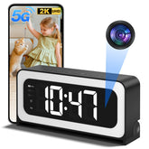 ZKCAI 2K Smart Clock Camera front view with clear daytime detail for real-time monitoring.