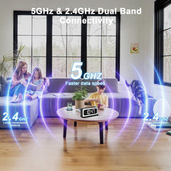 ZKCAI 2K Smart Clock Camera night vision shows color night vision for 24/7 monitoring.