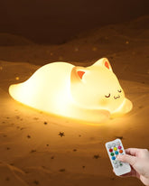 ZKLiLi night light with remote displaying 16 colors for kids' rooms.